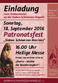 Einladung zum Patronatsfest