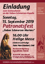 Einladung zum Patronatsfest 2018